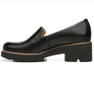 Naturalizer Black Cabaret Loafer Lug Sole Vegan Leather Size 11M
